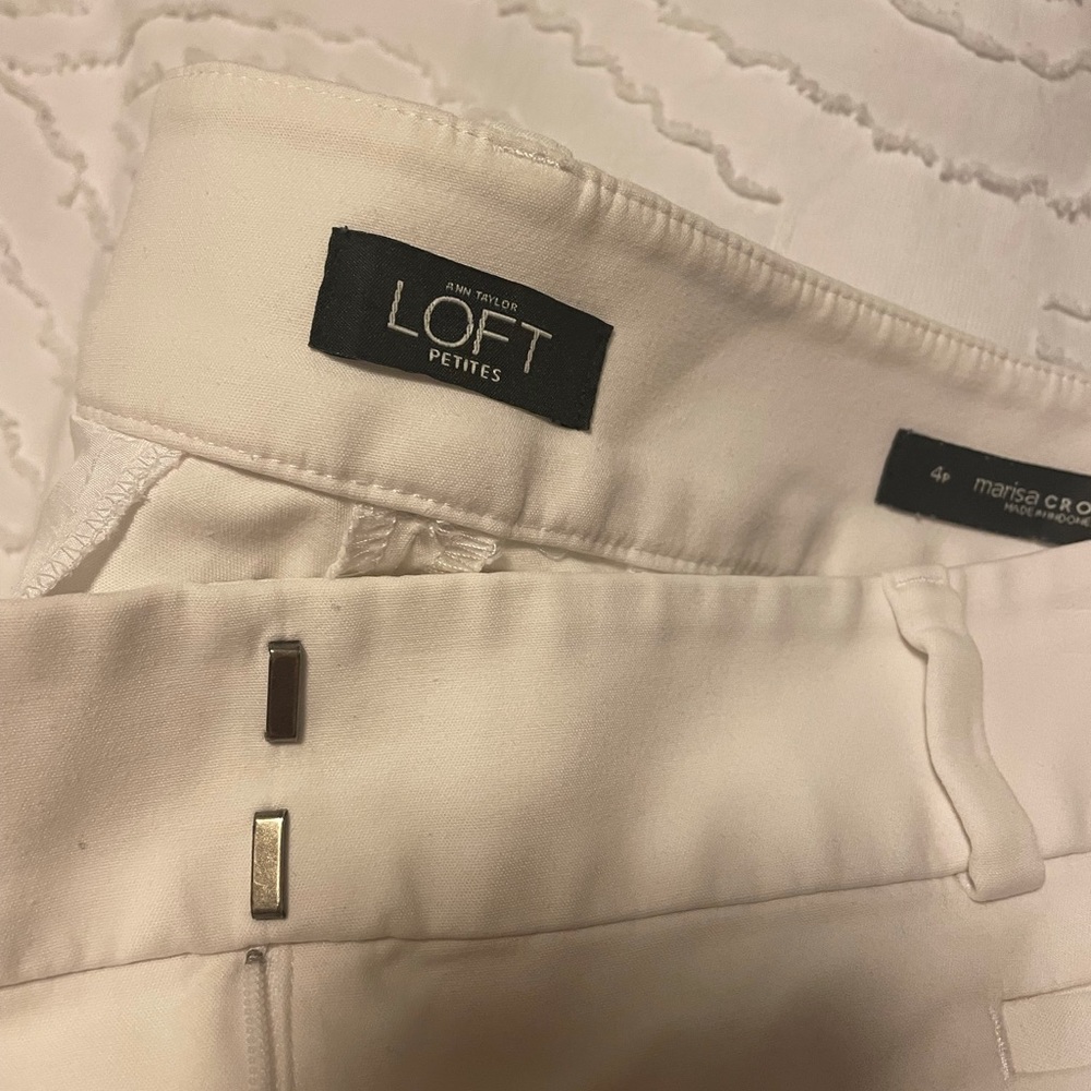 White Loft Capri pants